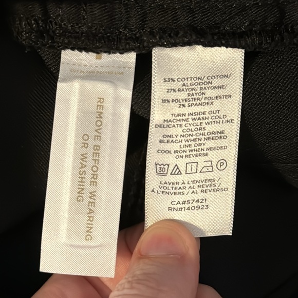 LOFT Shimmer Jeans High Rise Waist Skinny Leg in Black Women’s 25 0 - Picture 8 of 9